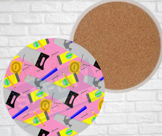 Ceramic Coasters - Construction Tools (Asst Colors)