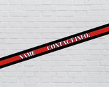 Customized Adjustable Pet Collars-Red Line  (Asst. Sizes)