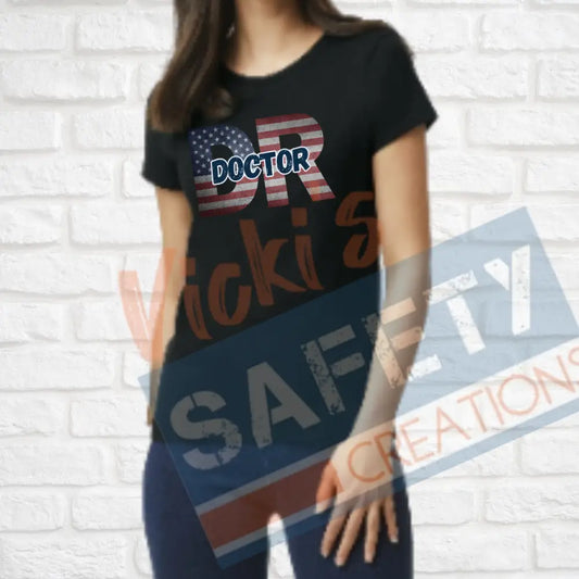 DR-Doctor-Vintage Flag (Adult and Ladies Sizes Only) T-shirt / LADIES-Small Adult Clothing