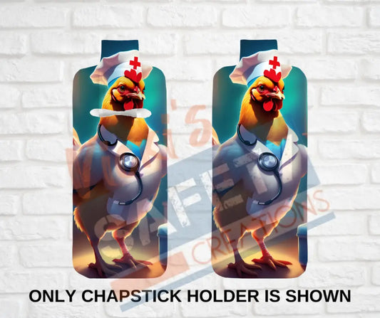 Keychain accessories - Chapstick Holder Lotion Holder Key fob - CHICKEN Chicken Nurse / Chapstick Holder ONLY Car gift