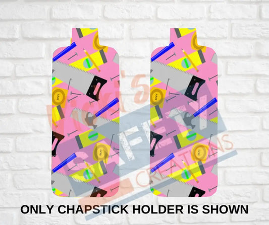 Keychain accessories - Chapstick Holder Lotion Holder Key fob - CONSTRUCTION TOOLS (Asst Colors) Purple / Chapstick