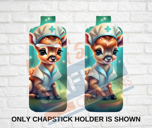 Keychain accessories - Chapstick Holder Lotion Holder Key fob - DEER Deer Nurse / Chapstick Holder ONLY Car gift set