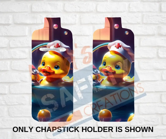 Keychain accessories - Chapstick Holder Lotion Holder Key fob - RUBBER DUCK Rubber Duck Nurse / Chapstick Holder ONLY