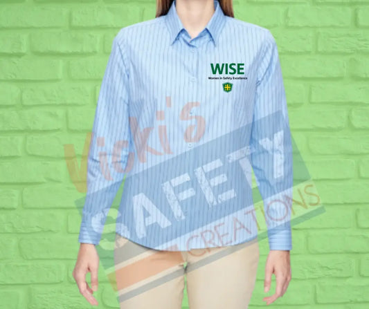 NE Women’s Cotton-Blend Wrinkle-Resistant Shirt-WISE (asst. colors) **CLOSEOUT** S / Light Blue Adult Clothing