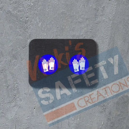 Stud Earrings - PPE Symbols Rounds (asst. designs) Safety Gloves Earrings