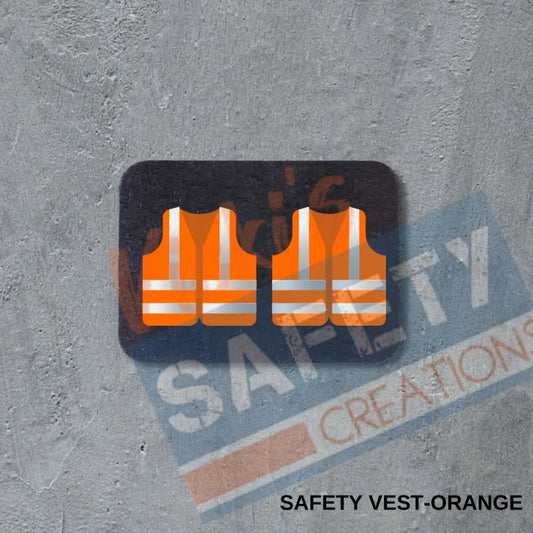 VSC Stud Earrings-Safety Vest-Orange