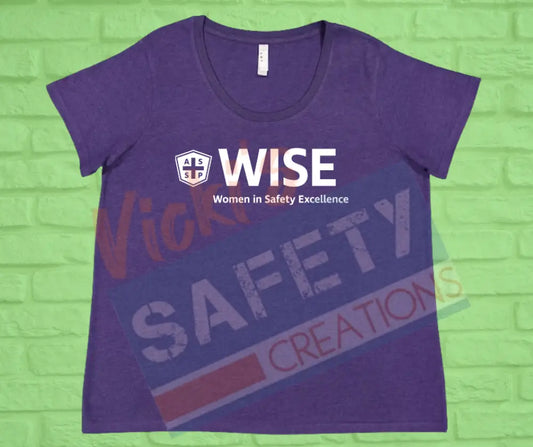 Women’s Curvy Fine Jersey T-Shirt (Crew or V-Neck)-WISE #1-(14-16) / Purple / Scoop Neck Adult Clothing