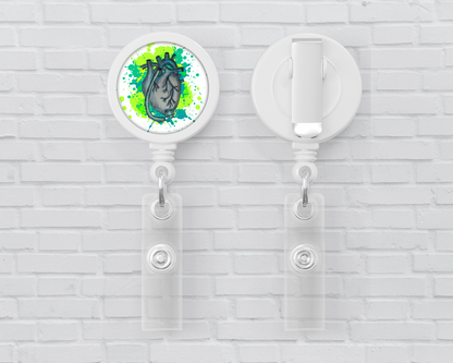 Basic Badge Reels - LVAD Heart (Asst. colors)