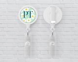 Basic Badge Reels - Daisies (asst. medical titles)