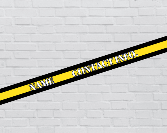 Customized Adjustable Pet Collars & Leashes-Yellow Line  (Asst. Sizes)