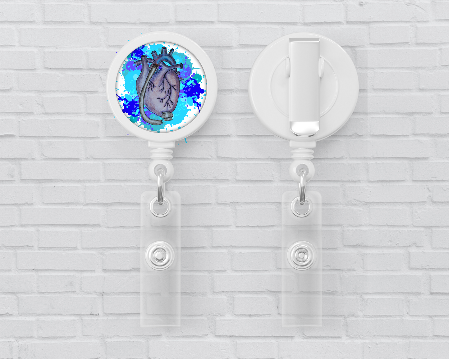 Basic Badge Reels - LVAD Heart (Asst. colors)
