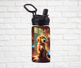 12oz. Stainless Steel Water Bottle-Golden Retrievers (asst. Health & Safety Designs)