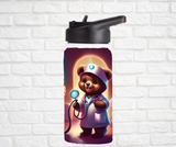 12oz. Stainless Steel Water Bottle-Bear (asst. Health & Safety Designs)
