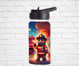 12oz. Stainless Steel Water Bottle-Bear (asst. Health & Safety Designs)