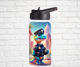 12oz. Stainless Steel Water Bottle-Dinosaur (asst. Health & Safety Designs)