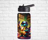 12oz. Stainless Steel Water Bottle-Dinosaur (asst. Health & Safety Designs)