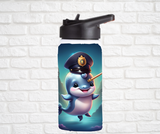 12oz. Stainless Steel Water Bottle-Narwhal (asst. Health & Safety Designs)