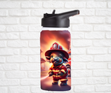 12oz. Stainless Steel Water Bottle-Buffalo (asst. Health & Safety Designs)