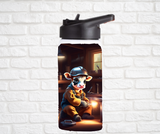 12oz. Stainless Steel Water Bottle-Cow (asst. Health & Safety Designs)