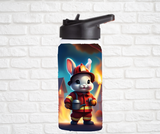 12oz. Stainless Steel Water Bottle-Bunny (asst. Health & Safety Designs)