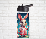 12oz. Stainless Steel Water Bottle-Bunny (asst. Health & Safety Designs)