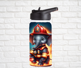 12oz. Stainless Steel Water Bottle-Elephant (asst. Health & Safety Designs)
