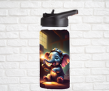 12oz. Stainless Steel Water Bottle-Elephant (asst. Health & Safety Designs)