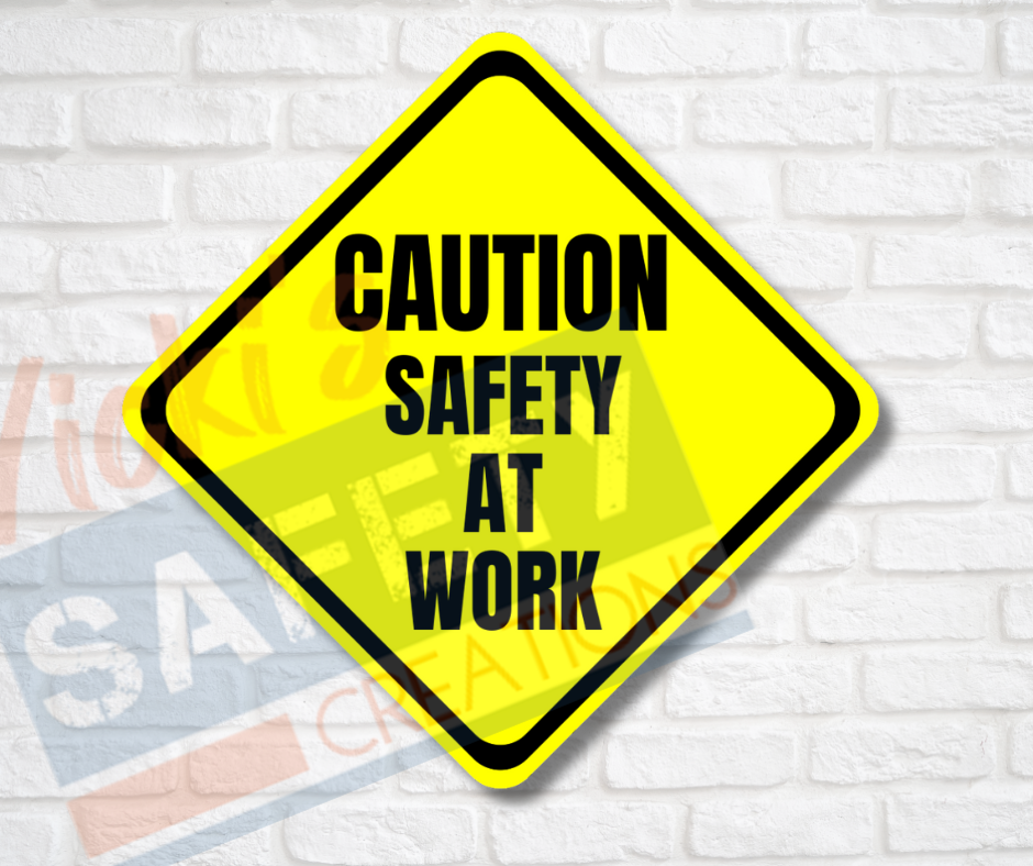 Vinyl Stickers-CAUTION Safety at work (Multi-pack)