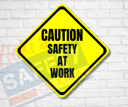 Vinyl Stickers-CAUTION Safety at work (Multi-pack)