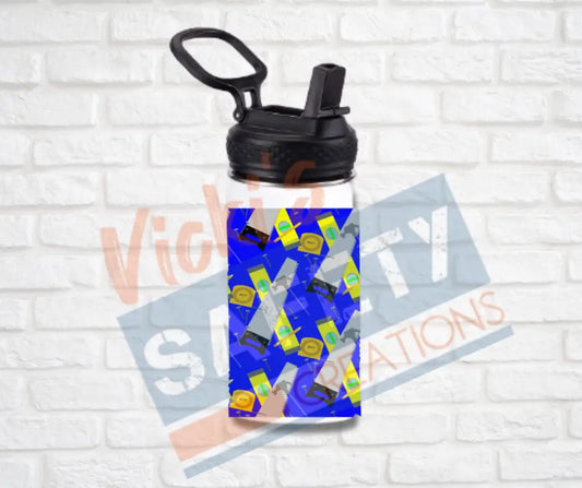 12oz. Stainless Steel Water Bottle-Construction Tools (asst. colors) Blue Water Bottles