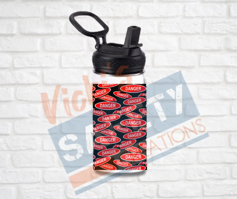 12oz. Stainless Steel Water Bottle-Danger Danger Water Bottles
