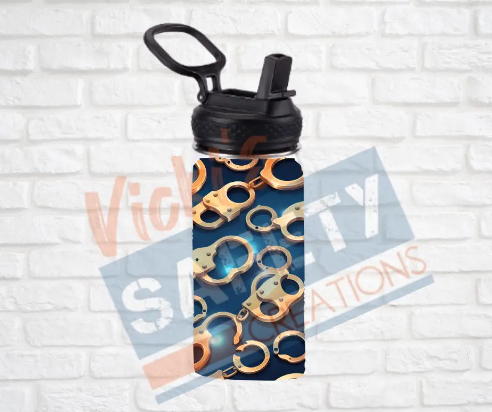 12oz. Stainless Steel Water Bottle-Handcuffs Water Bottles