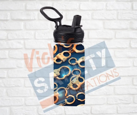 12oz. Stainless Steel Water Bottle-Handcuffs Water Bottles