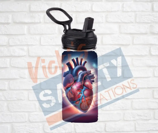 12oz. Stainless Steel Water Bottle-Heart Water Bottles
