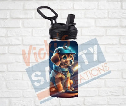 12oz. Stainless Steel Water Bottle-Puppies (asst. Health & Safety Designs) Welder Water Bottles