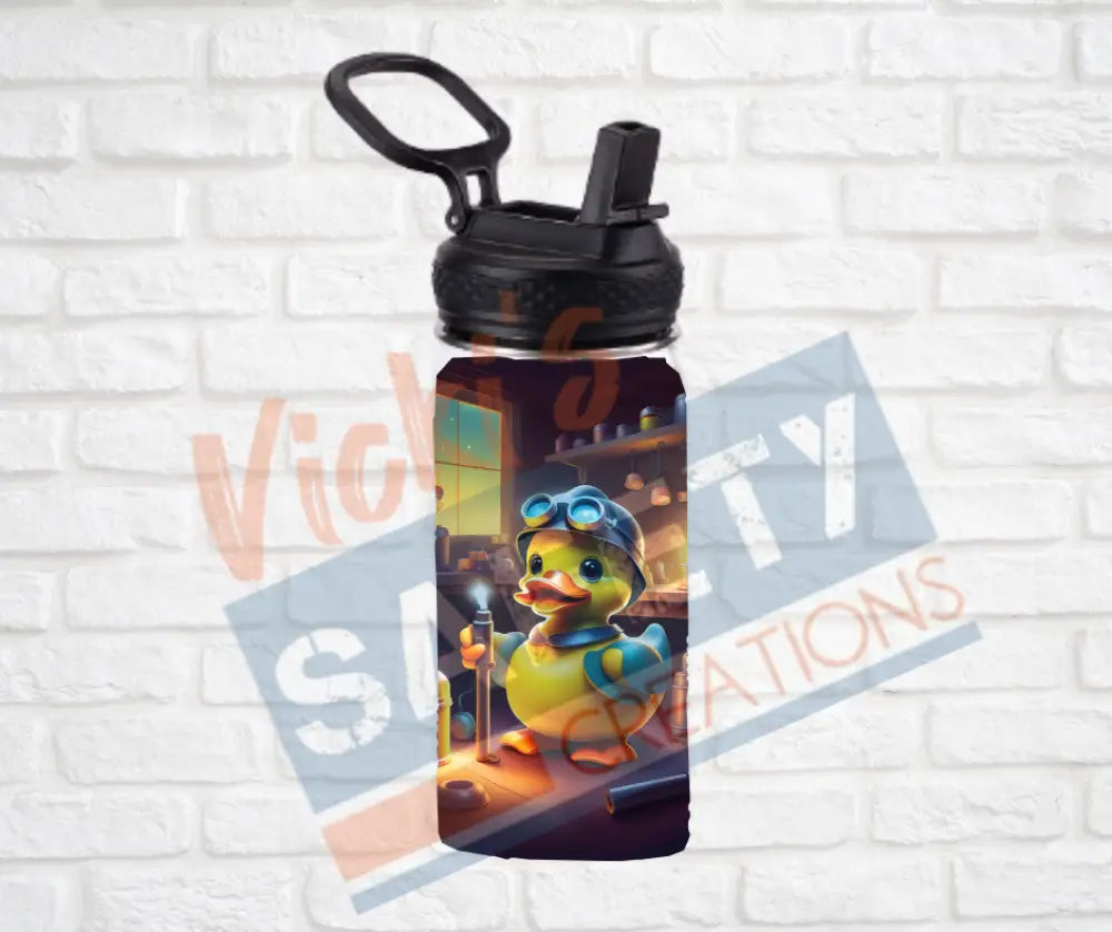 12oz. Stainless Steel Water Bottle-Rubber Duck (asst. Health & Safety Designs) Welder Water Bottles