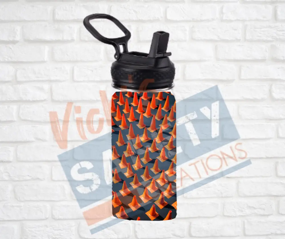 12oz. Stainless Steel Water Bottle-Safety Cones Water Bottles