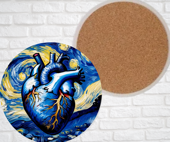 Ceramic Coasters - Art Heart