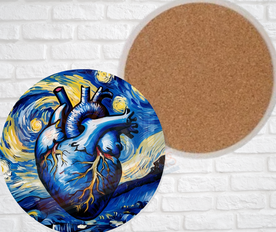 Ceramic Coasters - Art Heart