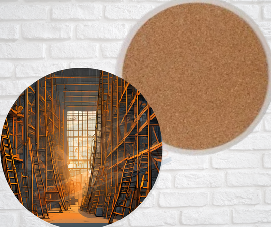 Ceramic Coasters - Ladder Hazard