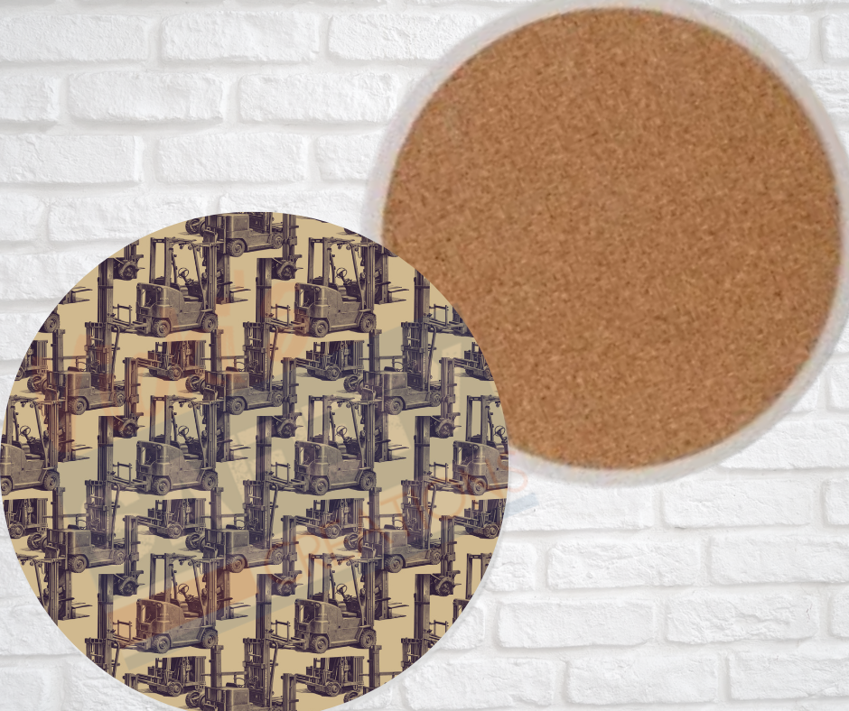 Ceramic Coasters - Forklifts