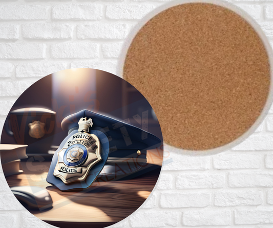 Ceramic Coasters - Police Hat
