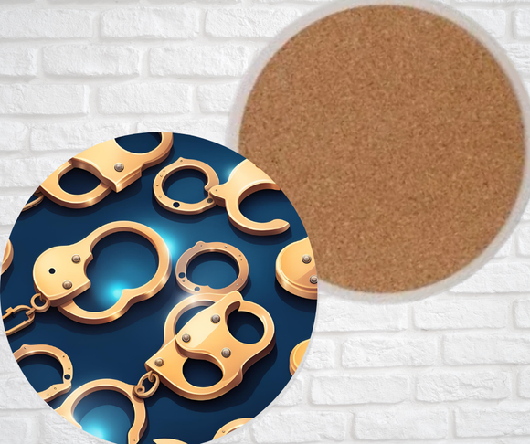 Ceramic Coasters - Handcuffs