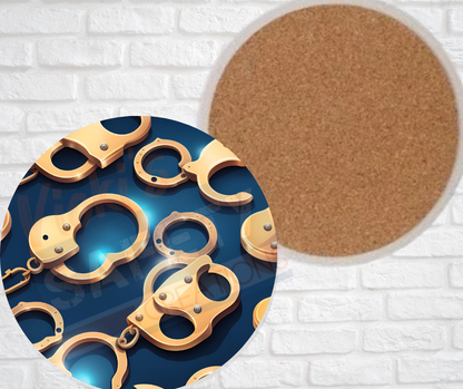 Ceramic Coasters - Handcuffs
