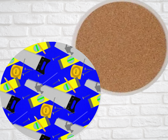 Ceramic Coasters - Construction Tools (Asst Colors)