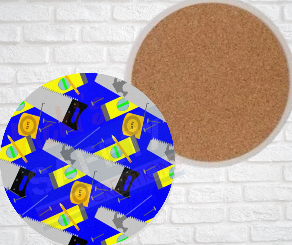 Ceramic Coasters - Construction Tools (Asst Colors)