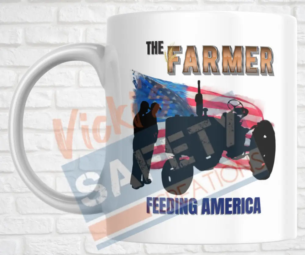 15oz. Ceramic Mug - Farmer Feeding America Drinkware & Accessories