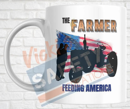 15oz. Ceramic Mug - Farmer Feeding America Drinkware & Accessories