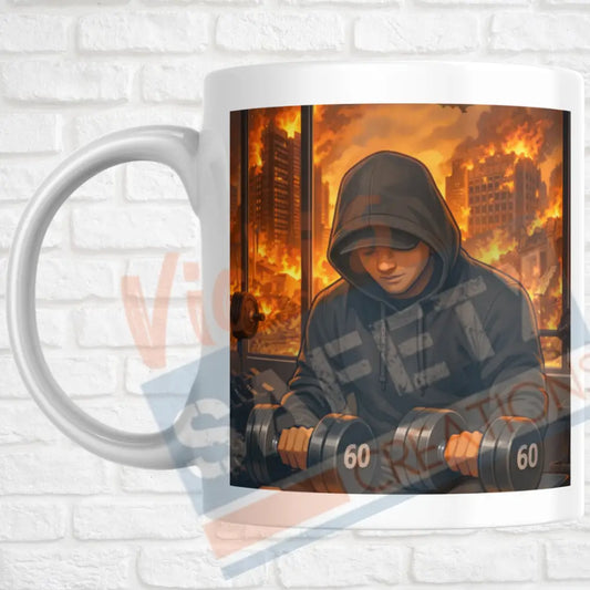 15oz. Ceramic Mug -Finding strength through the flames Ceramic Mug