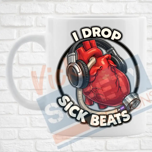 15oz. Ceramic Mug - I drop sick beats Ceramic Mug